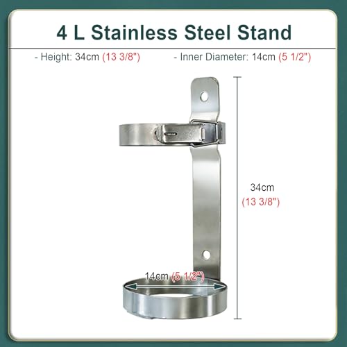 Support bouteille d'oxygène inox durable et étagère fixe - 8