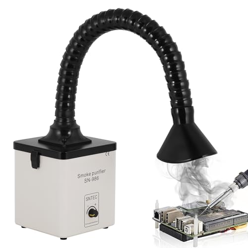 BAOSHISHAN はんだ 吸煙器 卓上 小型吸煙機 はんだ煙吸い取り 0.3μmろ過精度 三層の浄化 デジタル煙吸収器 煙フィルター 煙クリーナー 消臭 ろ過 はんだ煙除去 煙吸収 電子工作 工業用 業務用 DIY 110V 日本語説明書付き