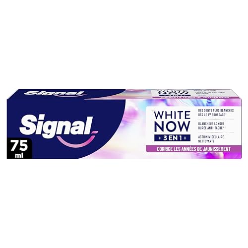 Signal White Now - Dentifrice 3 en 1 - Forever Young -Corrige le jaunissement et l’apparence de vos dents - Blancheur Longue Durée Anti-Tache - 96%...
