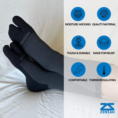 Image of Zensah Bunion Ease Sock - Corrector Relief Sock for Bunions Women and Men - Toe Separator Sock Design