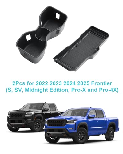 Image of CDEFG 2Pcs for 2025 Nissan Frontier Center Console Organizer for 2022-2025 Nissan Frontier Accessories Middle Console Storage Box Cup Holder