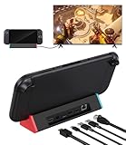 Antank Switch 2 Dock, Gigabit Ethernet, Portable TV Docking Station Compatible with Nintendo Switch 2, Dock Station Replacement with 4K@120Hz HDMI Adapter/2 USB-A 3.0 Port for Official Switch 2 Only
