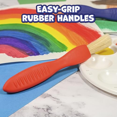 READY 2 LEARN Triangle Grip Toddler Paint Brushes, 6 Bright Colors by READY 2 LEARN - Image 5