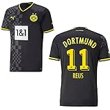 Vereinslogo auf linker Brust PUMA BVB Borussia Dortmund Trikot Away Herren 2023, Größe:L, Spielerflock (zzgl. 14.90EUR):11 Reus