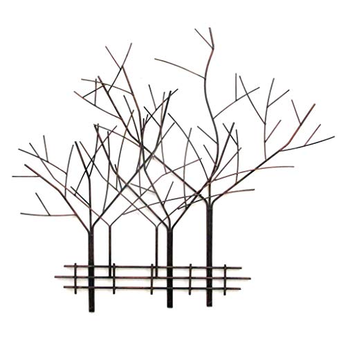 Collectible Badges Decorative Tree Motif Wrought Iron Metal Wall Plaque