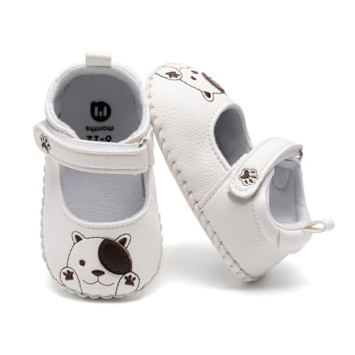 Image of Meckior Infant Baby Girl Sandals Soft Non-Slip Rubber Sole Handmade Princess Wedding Dress Shoes Toddler First Walkers