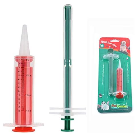 TTOOP 2 Pcs Pet Medicine Feeding Syringe Reusable, Pet Medicine Feeder, Medicine Dispenser, for Dogs Cats Medical Feeding Tool with Soft Tip-Latest Version Cover