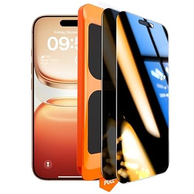 TOCOL Privacy Screen Protector for 17 Pro Max / 16 Pro Max 6.9 inch 9H Hardness Military Grade Shatterproof HD Tempered Glass for 17 ProMax Full Coverage Easy Installation 2 Pack