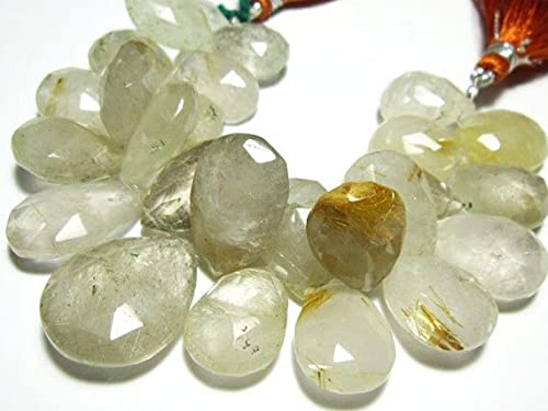 Quartz rutilé doré LKBEADS : perles naturelles sans fissures pour créations de joaillerie fiables