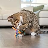Petstages Tons of Tails - Zahnpflege-Katzenspielzeug mit Katzenminze - Spielzeug mit Bändern - Mehrfarbig