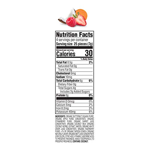 Happy Creamies Family Baby Organic Creamies Freeze-Dried Veggie & Fruit Snacks with Coconut Milk Strawberry Raspberry & Carrot, 1 Ounce (Pack of 8) - Thumbnail 6