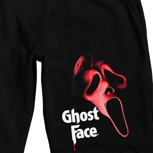 Ghostface Red Mask Adult Black Sleep Pajama Shorts2