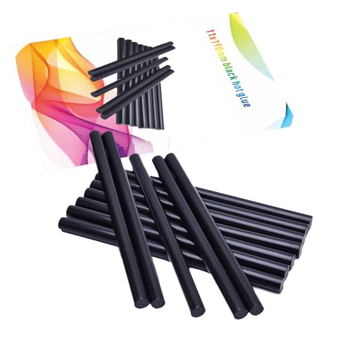Mangocore Black Hot Glue Sticks: 12 Pack Full Size Glue Sticks Bulk for Hot Glue Gun 8 Inch Long X .43 Inch Diameter (12PCS Black)