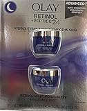 Olay Retinol + Peptide 24 Fragrance Free Night Moisturizer, 1.7 OZ (2 Packs)