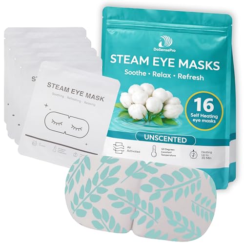 Máscara de vapor para ojos con 16 unidades de compresas calientes para el cuidado de la córnea 1