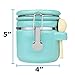 Blue Donuts 25 Oz Ceramic Airtight Jar, Food Storage Container, Kitchen Canister, 739 ML Flour Jar With Lid for Pantry, Turquoise