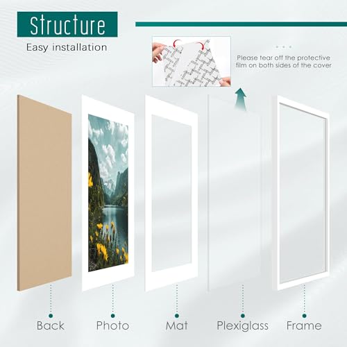Image of Picrit 22x28 White Poster Frame, Picture Frame for Wall, 3 Pack