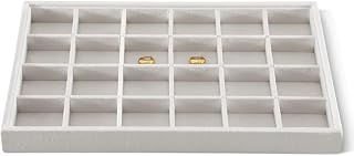 Earring Organizer Tray, Velvet Jewelry Trays，Premium Rock Organizer,Luxury Earring Storage,White Earring Case