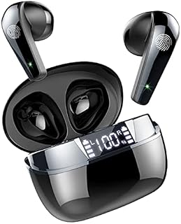 Wireless Headphones, Wireless Earbuds Bluetooth 5.3 with ENC Mics, 35H HiFi Stereo Bluetooth Headphones in Ear, 13mm Drivers, Clear Call, Mini Wireless Earphones IP7 Waterproof USB-C Charging, Black