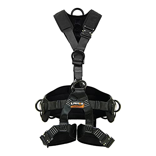 Image of Fusion Tac Rescue Tactical Full Body Eva Padded Heavy Duty Adjustable Zipline Harness 23kn
