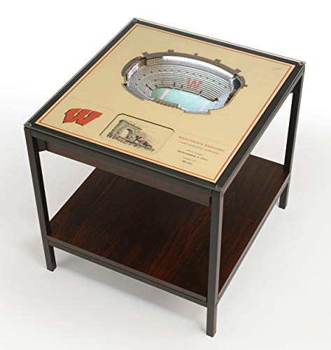 YouTheFan NCAA Wisconsin Badgers 25-Layer StadiumViews Lighted End Table - Camp Randall Stadium