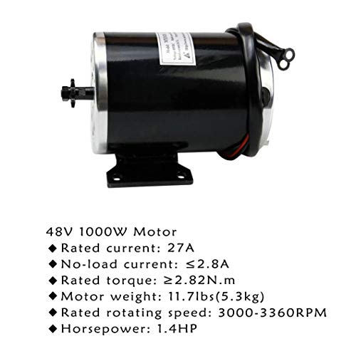 Tdpro 48V 1000W Brushed Speed Motor And Controller Set For Electric Scooter Go Kart Bicycle E Bike Tricycle Moped #TOP2