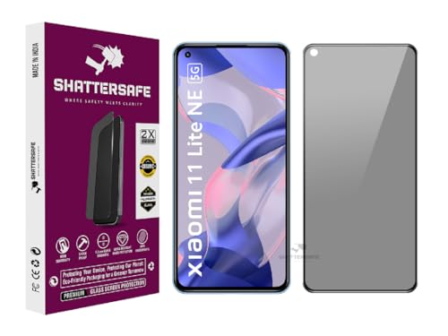 Image of Anti-Spy Privacy Tempered Glass Compatible For Mi 11 Lite NE 5G [Pack of 1]. 9H Hardness, Anti-Scratch, Edge-to-Edge Protection With Easy Installation Kit & Case Friendly Fit.