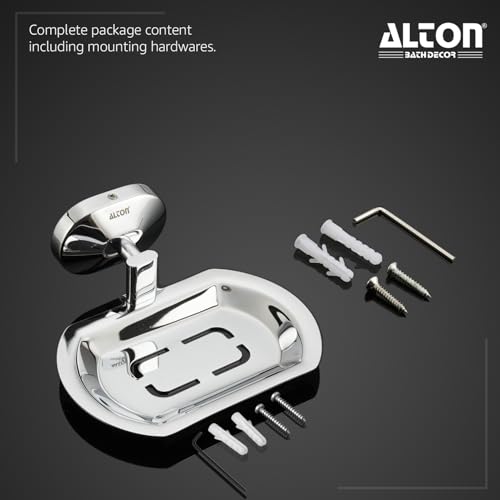 Image of ALTON AXO30601, Stainless Steel, Soap Dish Holder Wall Mounted | Soap Holder for Bathroom | Soap Stand for Wash Basin | Soap Case | Bathroom Accessories (Chrome)