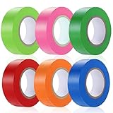 Yesmirrorcom Cinta de señalización de colores surtidos, paquete de 6, cintas de marcado de neón multiusos, 1 x 600 pies, cintas no adhesivas para senderos de árboles y encuestas en áreas peligrosas
