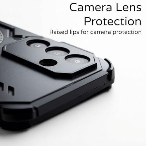 Image of ShieldTech Back Cover Case for Samsung Galaxy A37 5G | 360 Protection Mobile Phone Case | Mag-Safe | Camera Protection | Samsung Galaxy A37 Back Case Cover | Samsung Galaxy A 37 5+G - Black TPU + PC