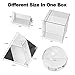 4 Pack K9 Optical Crystal Photography Prism Set, Include 55mm Crystal Ball, 50mm Crystal Cube, 50mm Triangular Prism, 60mm Optical Pyramid with Gift Box& Wipe Cloth for Teaching, Playing, Photography