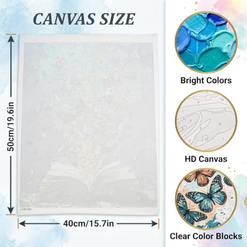 Image of HASTHIP Paint by Numbers Kit with Canvas Brushes and Numbered Paints DIY Oil Painting Kits for Home Decor and Gifts