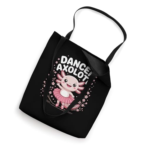 Bolso tote de axolotl bailarín con tutú rosa, diseño kawaii para niños miniatura 2