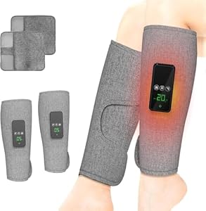 ANEELV 2-teiliges kabelloses Bein- und Wadenmassagegerät mit Wärme und Kompression, 3 Modi und 3 Intensitäten, geeignet für Büroangestellte, Sportler und Senioren