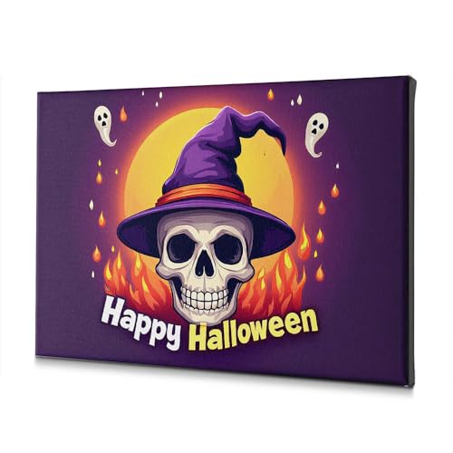 Toile Happy Halloween décoration murale chrétienne de Pâques 20x30 cm