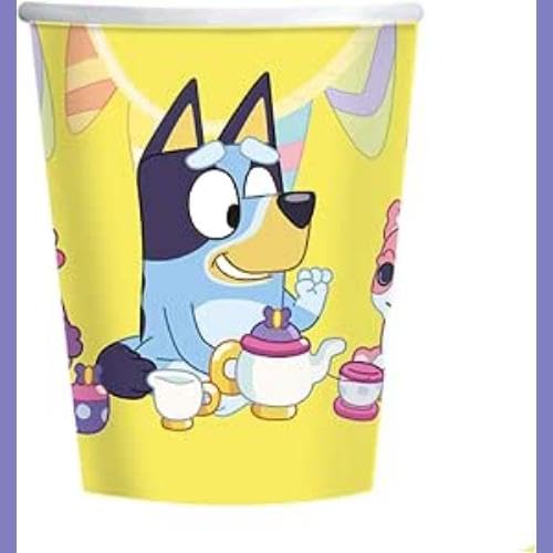 amscan 9915381 - Pack of 8 Bluey Paper Cups (237ml), 9cm x 7.5cm / 3.5 in x 3 in - Image 2
