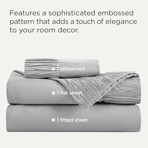 Image of Bedsure Twin XL Sheets Dorm Bedding - 3 Pieces Soft Extra Long Twin Sheets, Breathable & Cooling Bed Sheets Set, Oeko Tex, Easy Care Microfiber for Women, Men, Grey