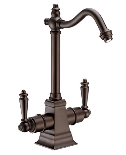 One-Day Sale: Up to 50% Off Whitehaus Collection WHFH-HC2011-ORB Forever Point of Use Instant Cold Faucet with Traditional Spout and Self Closing Hot Water Handle, Oil-Rubbed Bronze