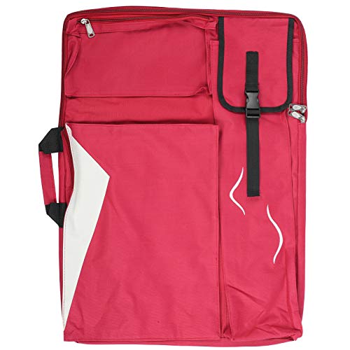Sac à dos peinture rouge idéal pour aller aux cours d'art et peindre en plein air