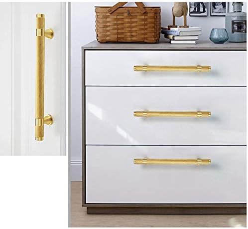 Miniatura 8 de Perillas y manijas modernas de latón moleteado para gabinetes de cocina, cajones y aparadores, tiradores en Tbar, manijas de puerta de armario,