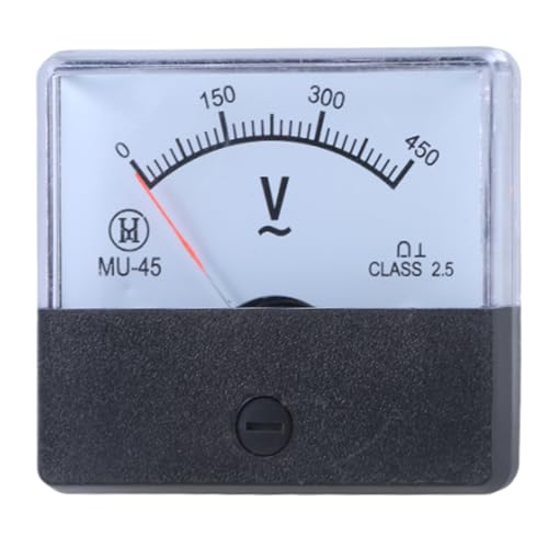 電圧計 AC0-300 ボルト AC0-450V ラウンド/スクエアアナログパネルボルト電圧計電子制御ユニット用アナログ電圧計ゲージ