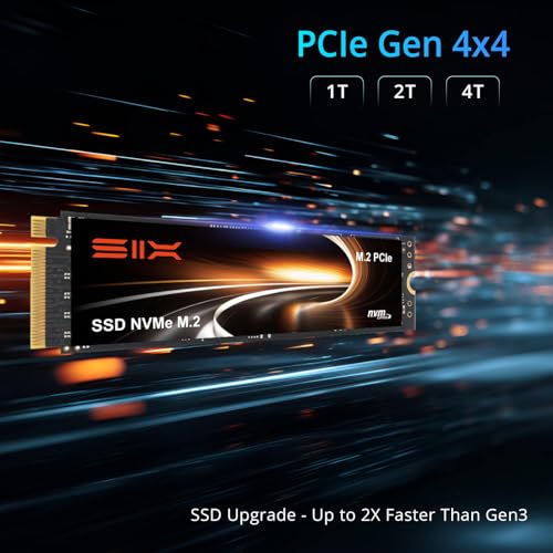 Image of SIX NVME M.2 SSD PCIe 4.0-2TB m.2 2280 ssd, Read UP to 7400MB /s 2TB for Gaming PS5 Memory Storage Expansion with Heatsink, Internal Solid State Hard Drive PCIe gen 4x4 Nvme for Laptop Desktop pc