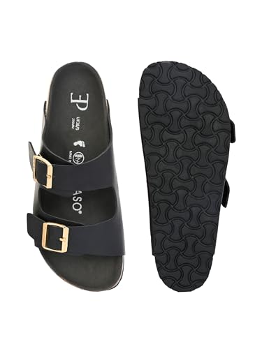 Image of EL PASO Leather Fashion Sandals Casual Platform Heels Wedges Cork Sole Sandal for Women & Girls