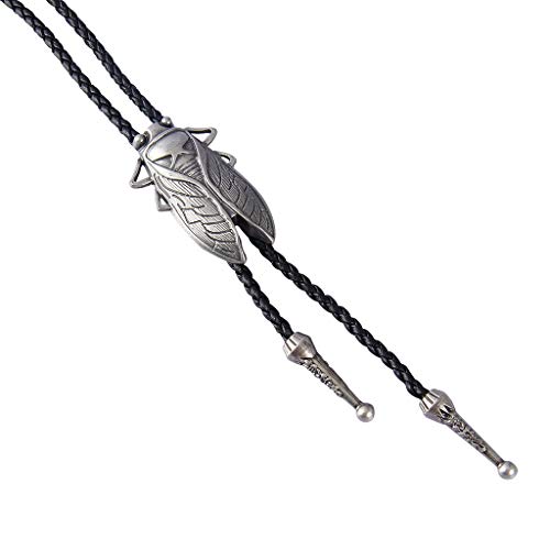 Image of GelConnie Bolo Ties for Men Women Western Cowboy Tie Mens Western Necklace Leather Necktie Gold Bolero Tie Cowboy Necklace