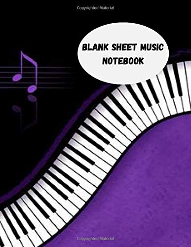 Blank Sheet Music Notebook: 12 stave staff paper, 100 pages, A4 8.5x11 inch Music Manuscript Paper Musicians Notebook for composing music & writing music notation