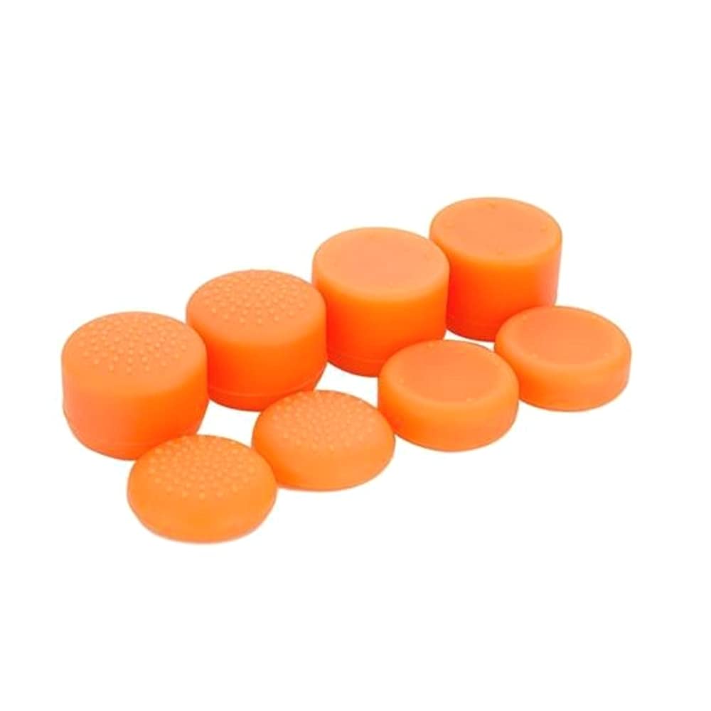 8Pcs Silicone Thumb Stick Joystick for Nintendo Switch for PS4 for PS5 Controller Replacement Accessories Orange
