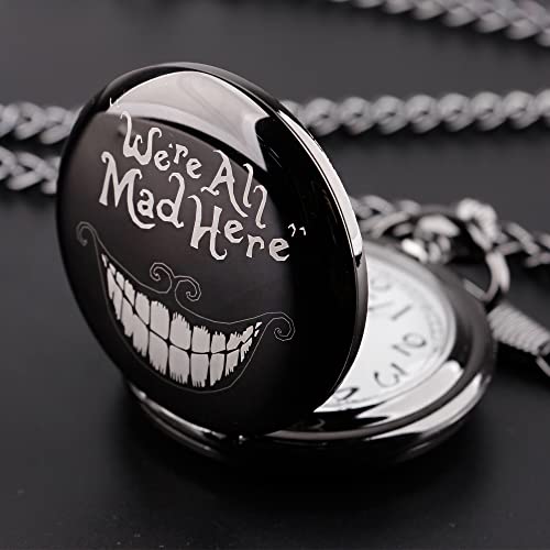 Image of Smooth Pocket Watch Alloy Steel Quartz Roman /Arabic Numerals with 37cm Chain for Father's Day Xmas Best Gifts