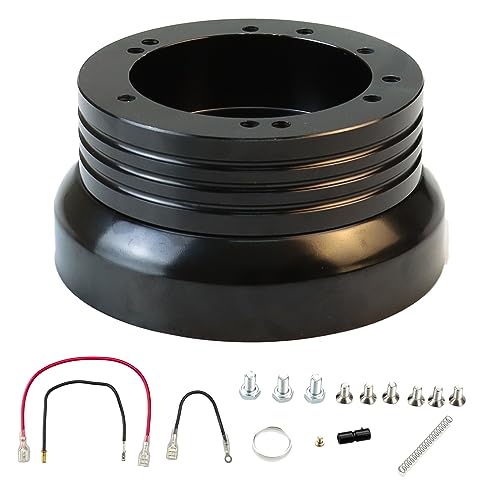 5 & 6 Hole Billet Steering Wheel Hub Adapter Compatible with Chevrolet Jeep Buick Pontiac Oldsmobile...