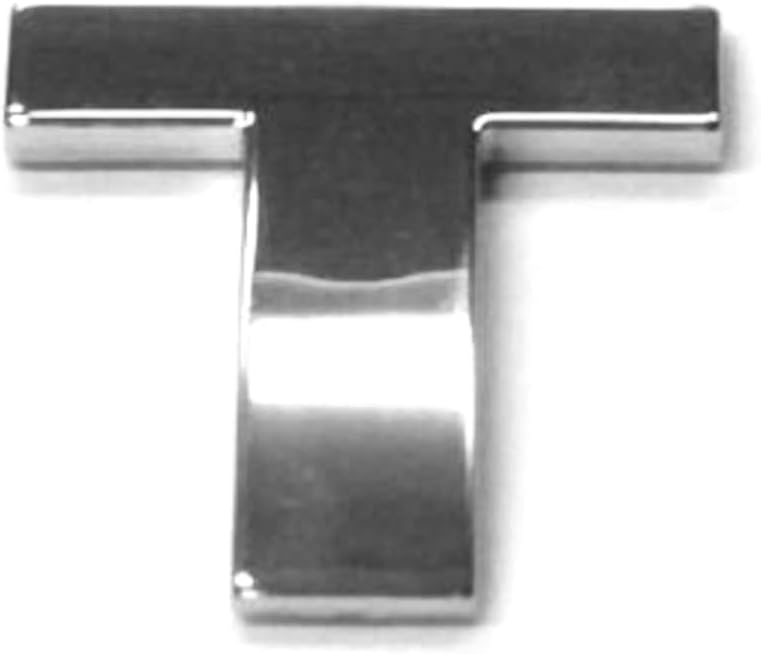 Chrome Letters Digits Numbers Signs Self Adhesive 3D Emblem Decal Badge Sticker for Car Van Home Decor - Letter T