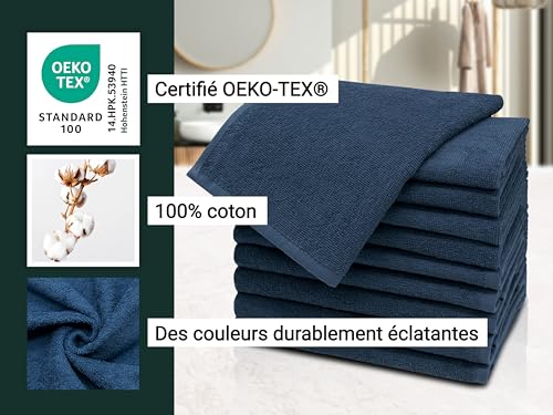 Serviettes pour invités absorbantes ZOLLNER 30x50 cm en coton